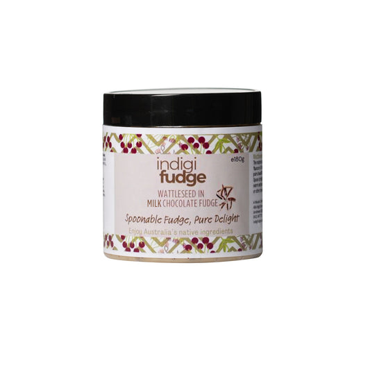 Wattleseed in White Chocolate Fudge